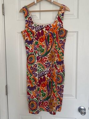 Vintage Multicolor Paisley Dress